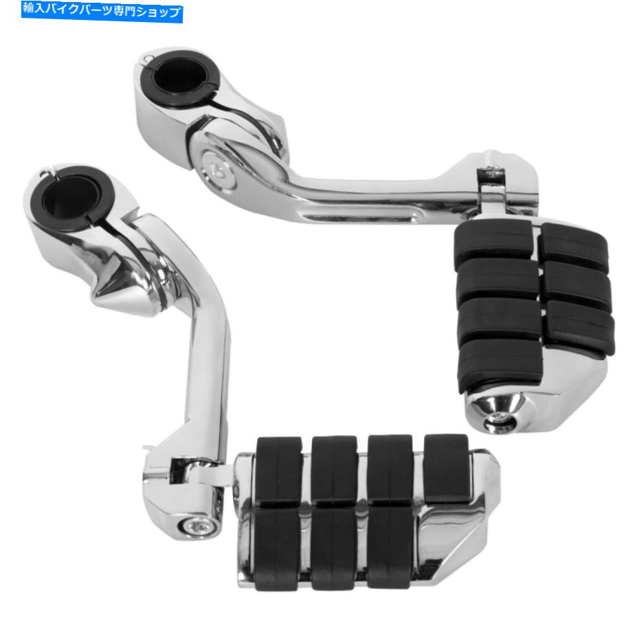 クロームパーツ ハーレーダビッドソンブラックラインクロームロングハイウェイフットペグ1-1 / 4インチエンジンガード For Harley-Davidson Blackline Chrome Long Highway Foot Pegs 1-1/4\