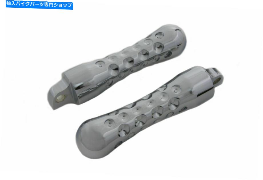 クロームパーツ Harley DavidsonによるChrome Contour AgostinniフットペッグセットV-Twin Chrome Contour Agostinni Footpeg Set for Harley Davidson by V-Twin【並行輸入品】｜Us Custom Parts Shop USDM