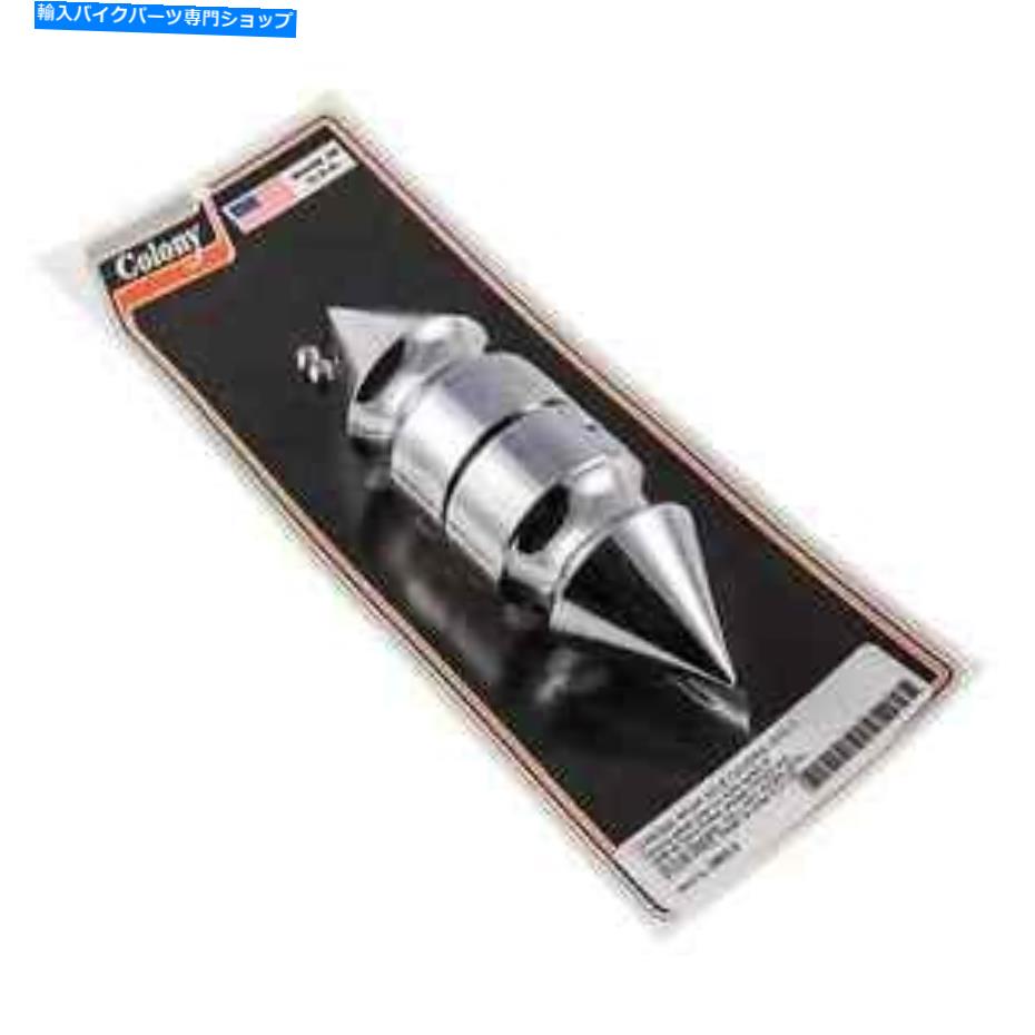 クロームパーツ コロニー#2902-2クロムパイクスパイクリアアクスルカバーハーレーダイナ08アップスポーツスター13 Colony #2902-2 Chrome Pike Spike Rear Axle Covers Harley Dyna 08-up Sportster 13【並行輸入品】