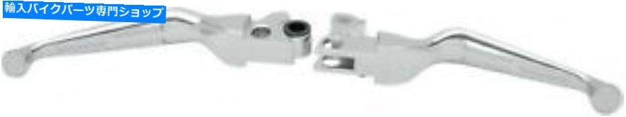 クロームパーツ スロット付きクロームワイドブラックレバーセットハーレーソフトダイナスポーツスターロードキング Slotted Chrome Wide Black Levers Set for Harley Softail Dyna Sportster Road King【並行輸入品】|Us Custom Parts Shop USDM