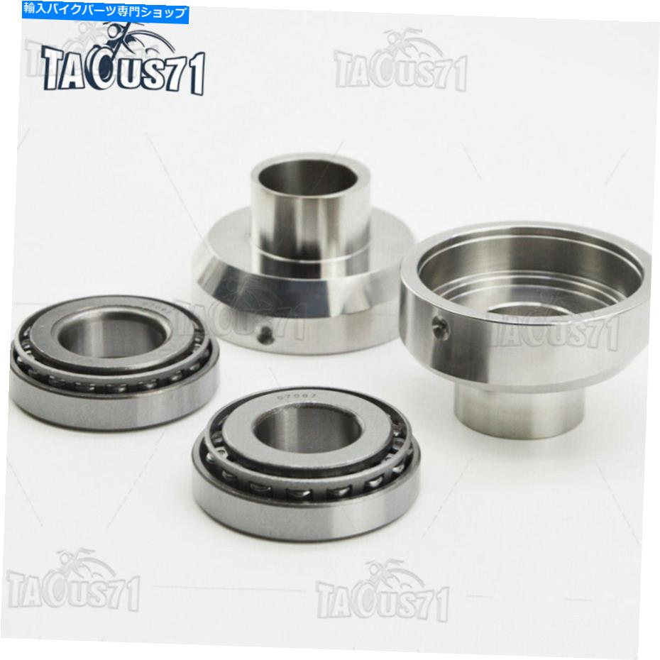 クロームパーツ Harley Ironhead 7/8 ID SportsterのためのChrome Rakedフォークネックカップセットベアリングキット Chrome Raked Fork Neck Cup Set Bearing Kit for Harley Ironhead 7/8 ID Sportster【並行輸入品】