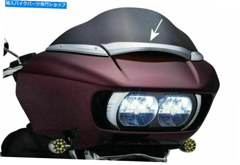 クロームパーツ クレアキンクロームセンターWindshield Trim 2015-2017ハーリーFLTR Road Glideモデル Kuryakyn Chrome Center Windshield Trim 2015-2017 Harley FLTR Road Glide Models【並行輸入品】|Us Custom Parts Shop USDM