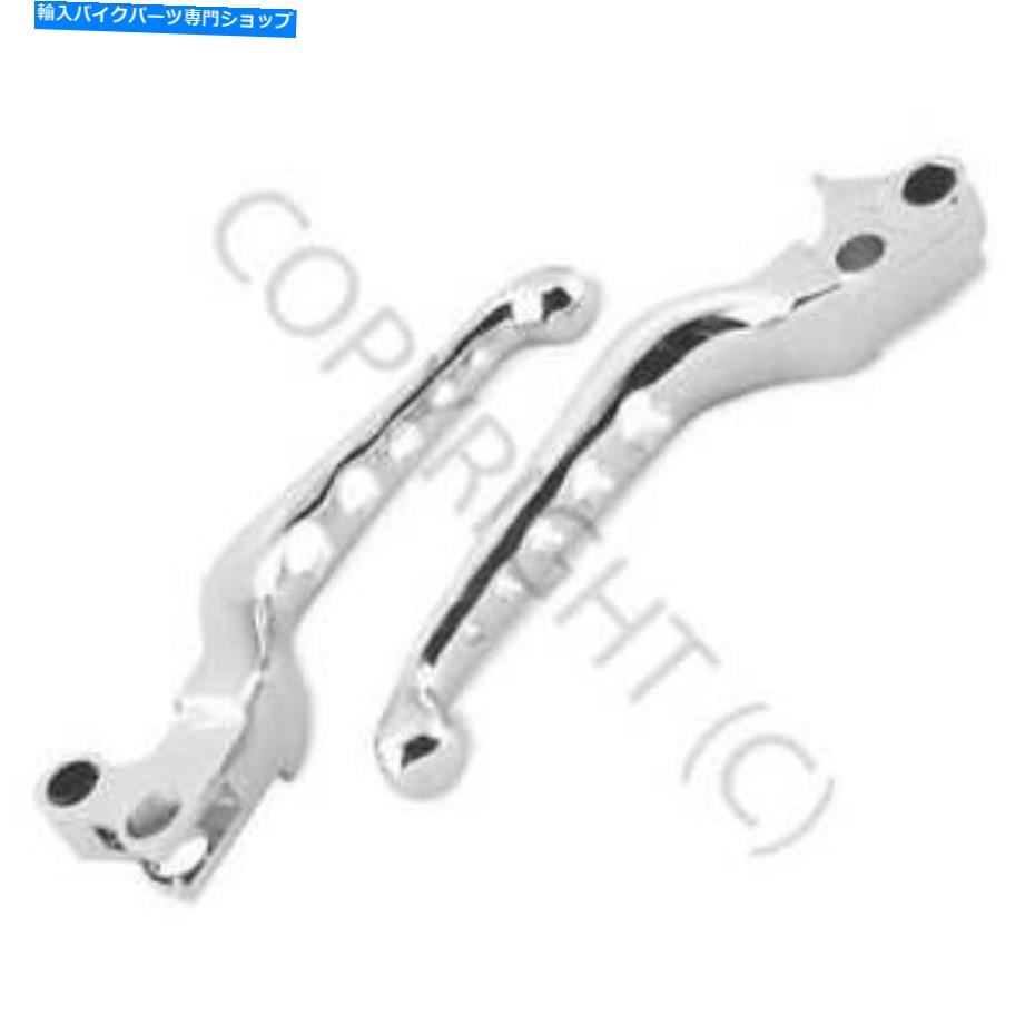 クロームパーツ Chromeハンドルバークラッチ&ブレーキ5ホールレバーハーレービッグツインモデル Chrome Handlebar Clutch & Brake 5 Hole Levers For 96-07 Harley Big Twin Models【並行輸入品】|Us Custom Parts Shop USDM