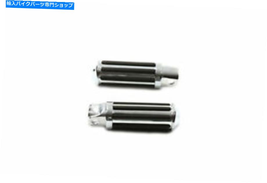 クロームパーツ Vtwin Chromeメスマウントレールスタイルドライバーフットペッグセットハーレーダビッドソン Vtwin Chrome Female Mount Railer Style Driver Footpeg Set Harley Davidson【並行輸入品】
