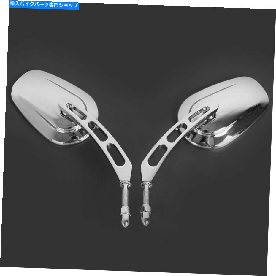 クロームパーツ Harley Davidson Heritage Softail Flhtc Classic DMS用クロムオートバイミラー Chrome Motorcycle Mirrors For Harley Davidson Heritage Softail FLHTC Classic DMS【並行輸入品】