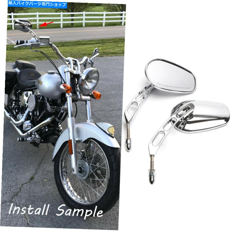クロームパーツ ハーレーダビッドソンストリートグライドFLHXS用オートバイクロームリアビューウィングミラー Motorcycle Chrome Rear View Wing Mirrors For Harley Davidson Street Glide FLHXS【並行輸入品】｜Us Custom Parts Shop USDM 28,087円