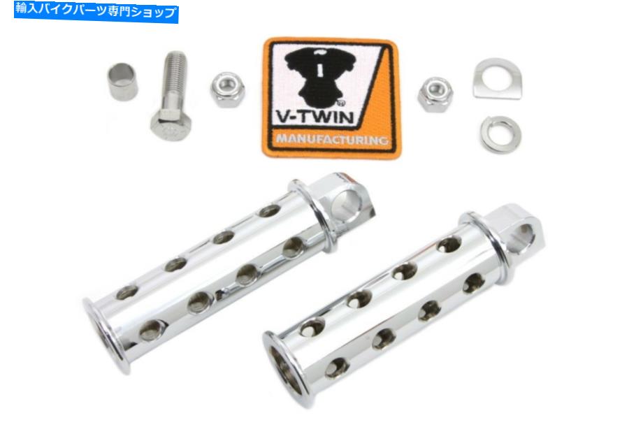 クロームパーツ Chrome Combat Shooter Style Footpegセットフィット：女性の取り付けを持つすべてのモデル Chrome Combat Shooter Style Footpeg Set Fits: All models with female mounting【並行輸入品】