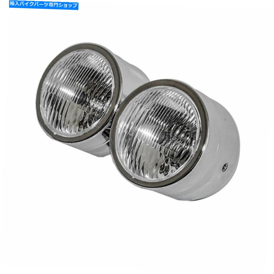 クロームパーツ オートバイクロームデュアルツインドミネータヘッドライトランプカフェレーサーチョッパークルーザー Motorcycle Chrome Dual Twin DominatorHeadlight Lamp Cafe Racer Chopper Cruiser【並行輸入品】｜Us Custom Parts Shop USDM