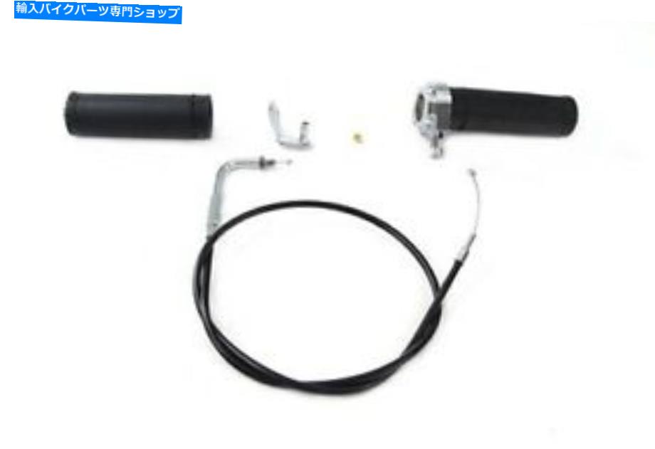 クロームパーツ ハーレー、スポーツスター、73-75、シングルケーブルスロットル、グリップはBendix Carbにフィット Harley,Sportster,73-75, single cable throttle, grips fits Bendix carb【並行輸入品】