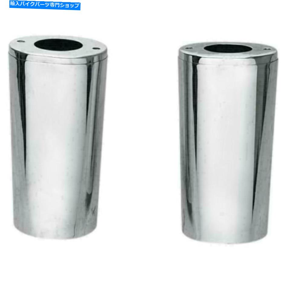 クロームパーツ Drag Specialties Chromeフォークスライダーカバーハーレー/ DS-222898 Drag Specialties Chrome Fork Slider Covers Stock Length For Harley / DS-222898【並行輸入品】