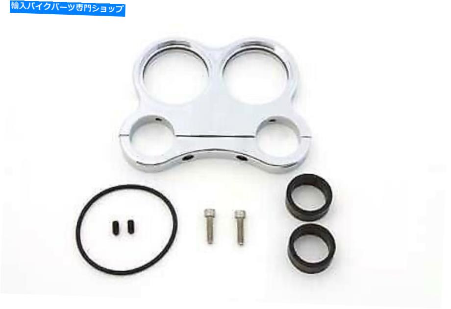 クロームパーツ Chrome Briet 48mmデュアルゲージマウントフィットハーレーダビッドソン Chrome Billet 48mm Dual Gauge Mount fits Harley-Davidson【並行輸入品】
