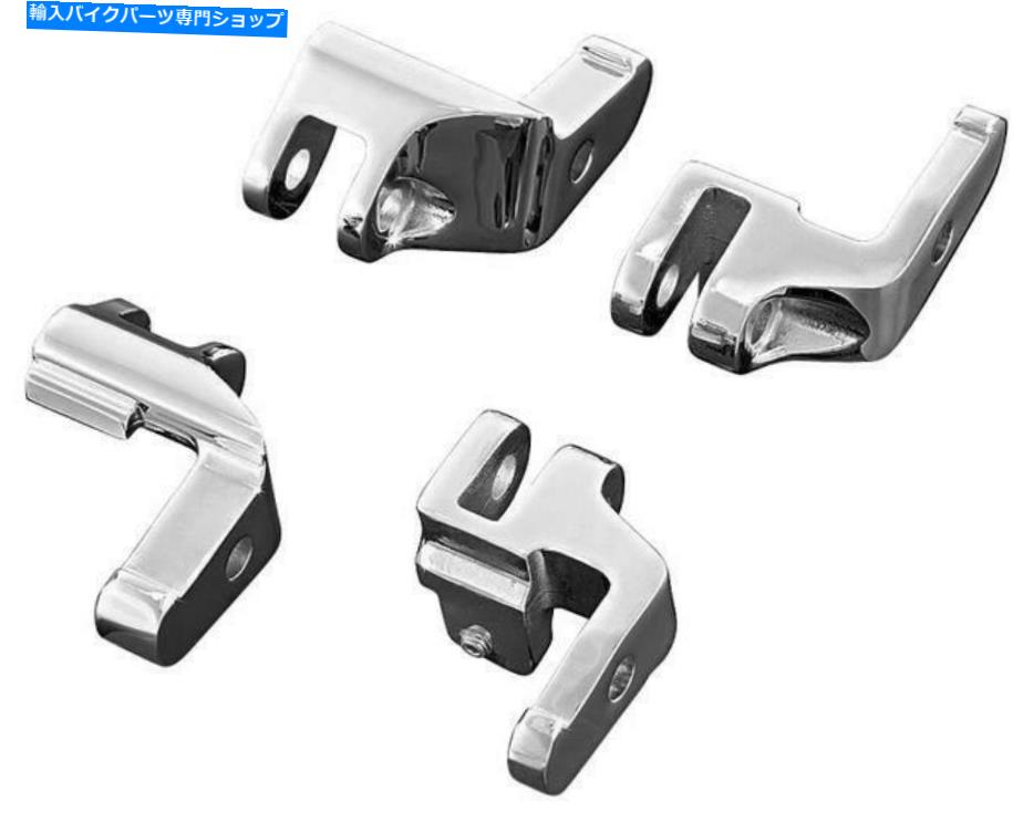 クロームパーツ ハーレーエレクトログライドのためのオートバイフロントドライバーのフロアボードの再配置ブラケット Motorcycle Front Driver Floorboard Relocation Brackets For Harley Electra Glide【並行輸入品】