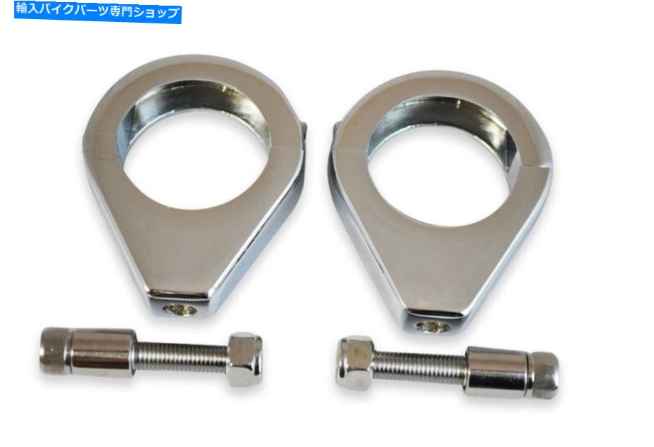 クロームパーツ モーターバイクインジケーターターン信号再配置フォーククランプペア39mm - クロム Motorbike Indicator Turn Signal Relocation Fork Clamps Pair of 39mm - CHROME【並行輸入品】|Us Custom Parts Shop USDM