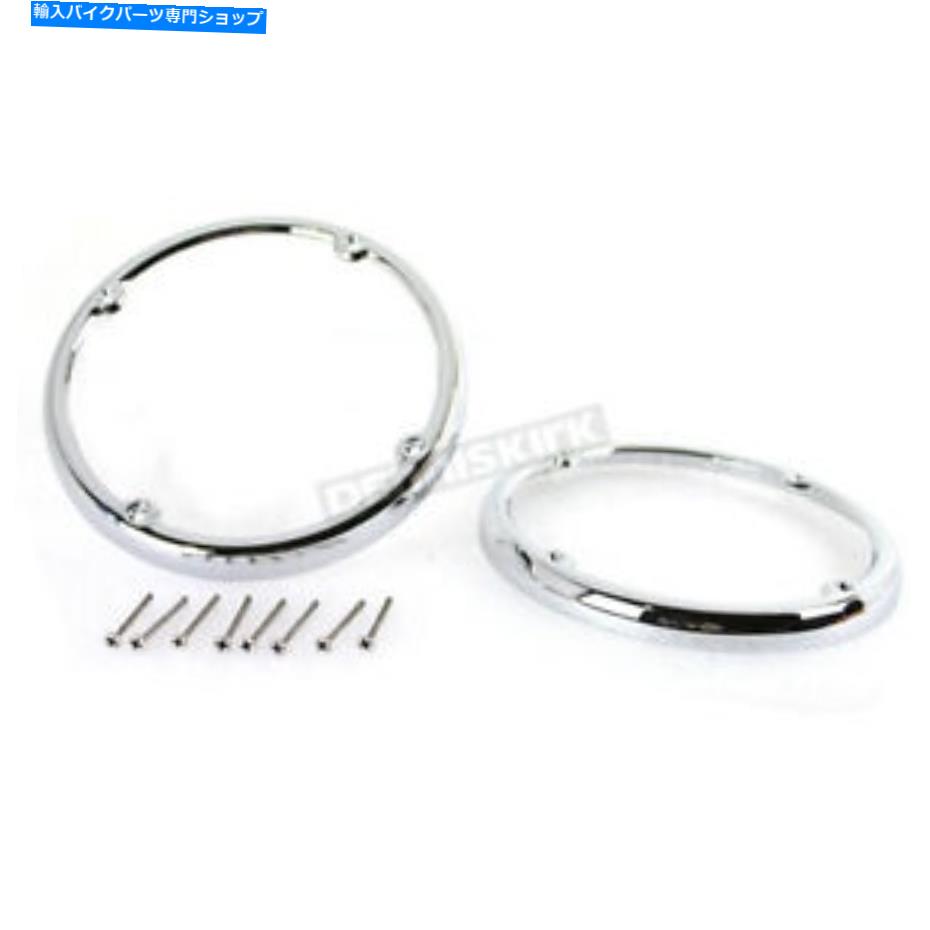 クロームパーツ V-Twin Manufacturing Chrome Rak Tour-Pakスピーカートリム - 61400194 V-Twin Manufacturing Chrome Rear Tour-Pak Speaker Trim - 61400194【並行輸入品】|Us Custom Parts Shop USDM