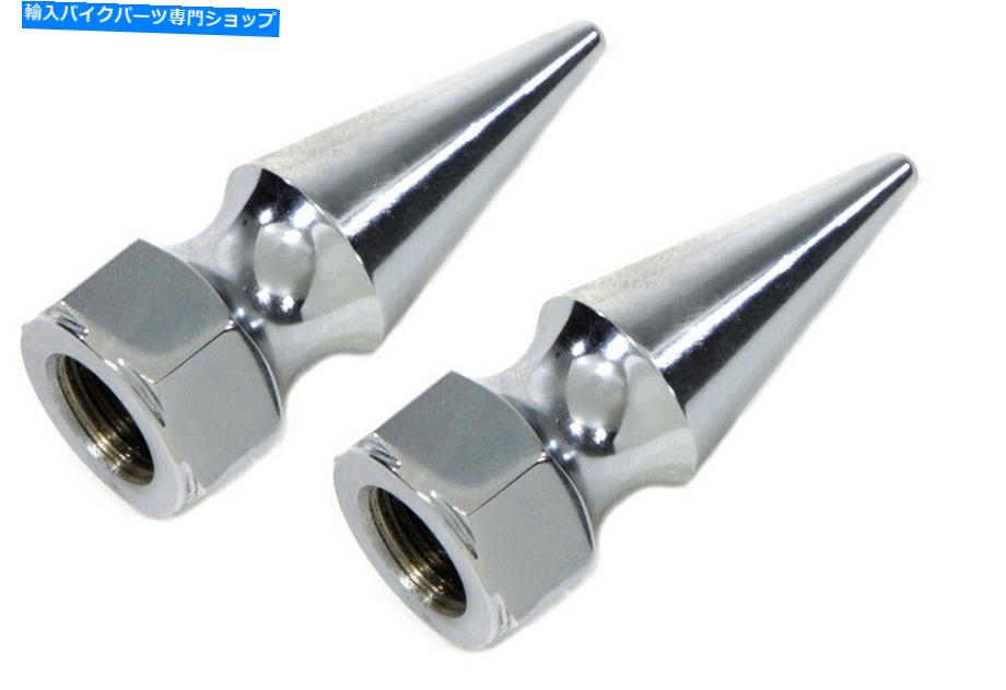 クロームパーツ クロームアクスルナッツキットパイクスタイル、Harley-Davidsonオートバイモデルフィット Chrome Axle Nut Kit Pike Style,fits Harley-Davidson motorcycle models【並行輸入品】|Us Custom Parts Shop USDM