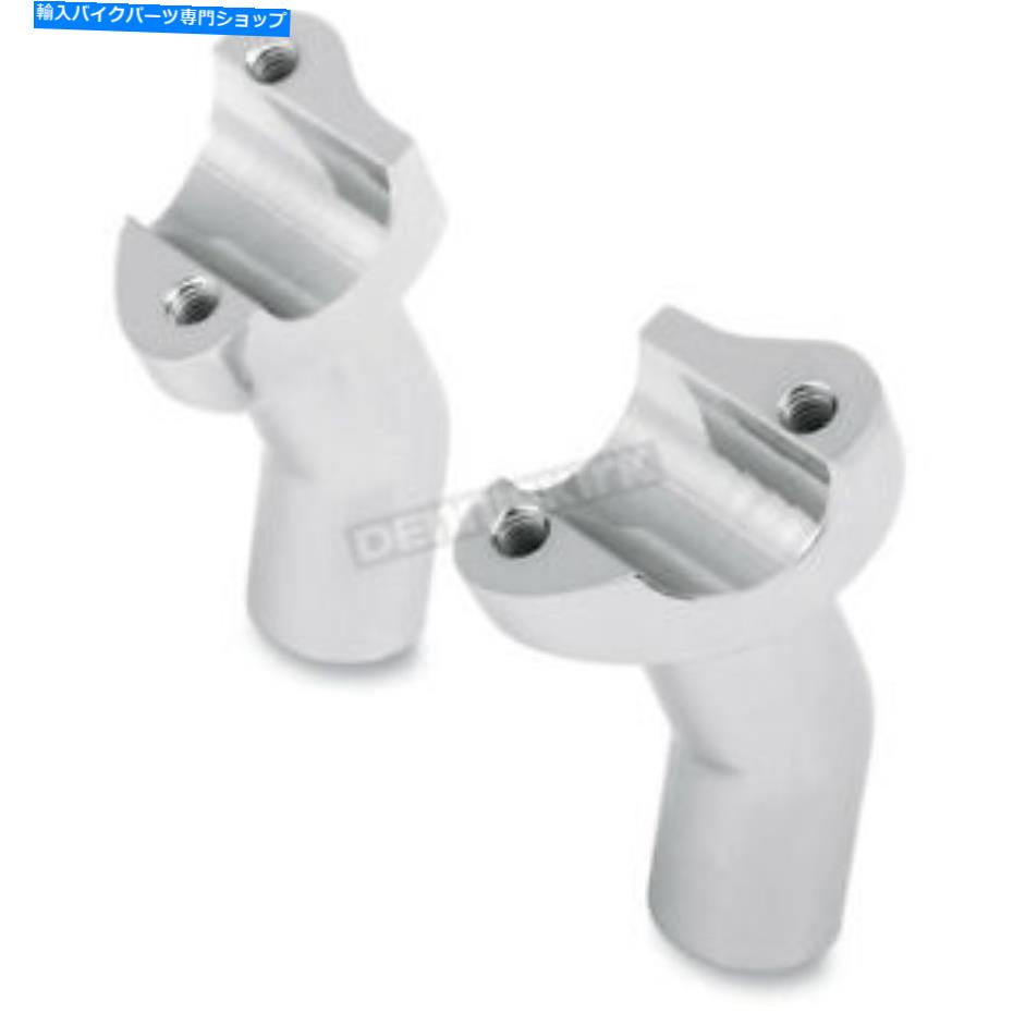 クロームパーツ 1 1/4インチのクロームライザーをドラッグします。プルバック - 0602-0408 Drag Specialties 3 in. Chrome Risers with 1 1/4 in. Pullback - 0602-0408【並行輸入品】
