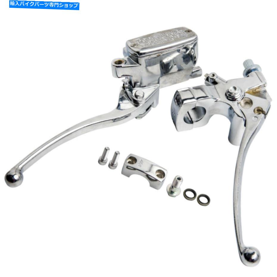 クロームパーツ 左右1 '' 25mmオートバイブレーキマスターシリンダー油圧＆クラッチレバー Left & Right 1'' 25mm Motorcycle Brake Master Cylinder Hydraulic & Clutch Lever【並行輸入品】