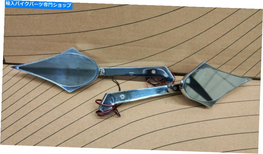 クロームパーツ クロムミラーハーレーダビッドソンLEDターン信号走行ライト点滅点滅点滅133 Chrome Mirrors Harley Davidson LED Turn Signal Running Lights blink blinkers 133【並行輸入品】