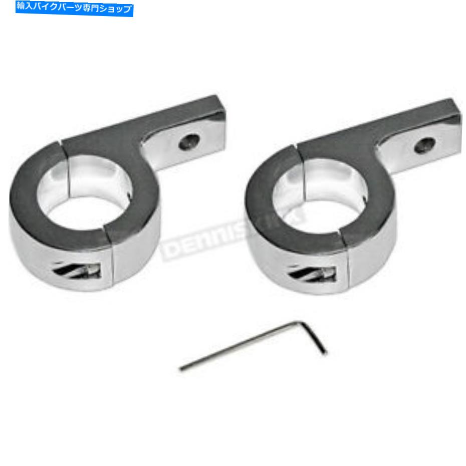 クロームパーツ 1 1/4インチエンジンガード - PB-125-Cのカスタムダイナミクスクロームマウントブラケット Custom Dynamics Chrome Mounting Bracket for 1 1/4 in. Engine Guards - PB-125-C【並行輸入品】