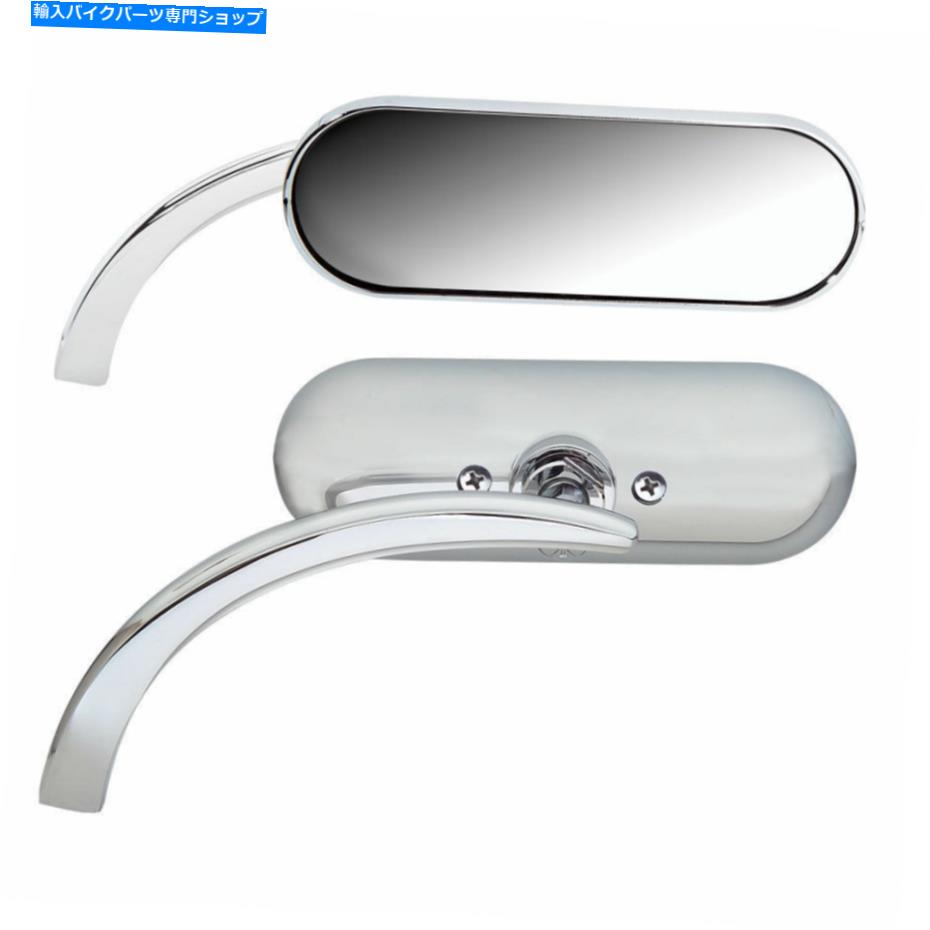 クロームパーツ Arlen Ness - 13-407 - Chrome右ミニオーバルマイクロミラー Arlen Ness - 13-407 - Chrome Right Mini-Oval Micro Mirror【並行輸入品】