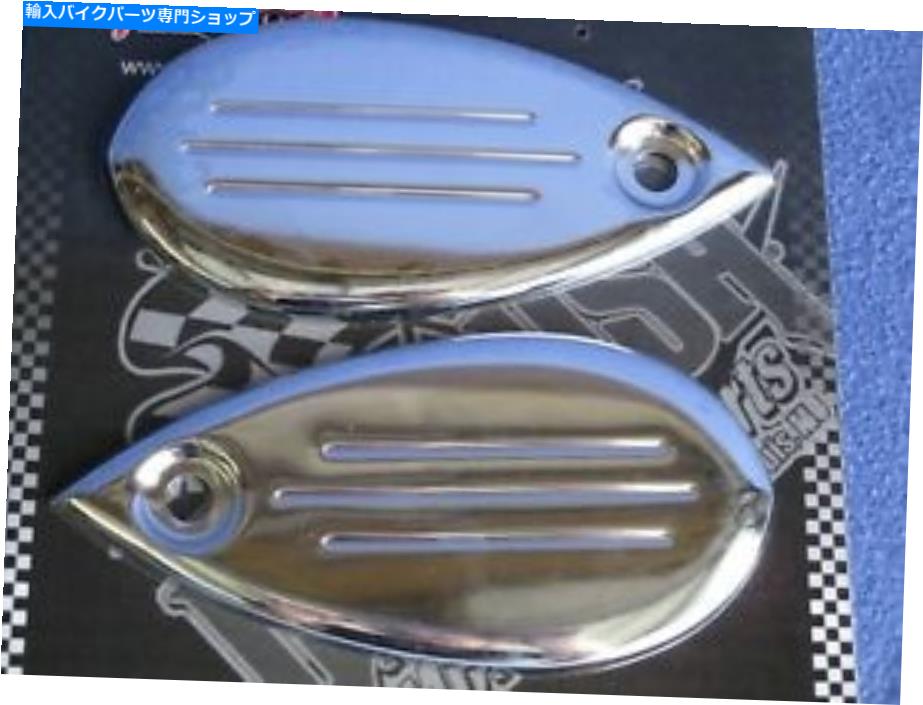 クロームパーツ Harley Davidsonのためのクロム涙ドロップフロントフォークロッカーカバーキットナックルヘッド chrome tear drop front fork rocker cover kit knucklehead for Harley Davidson【並行輸入品】