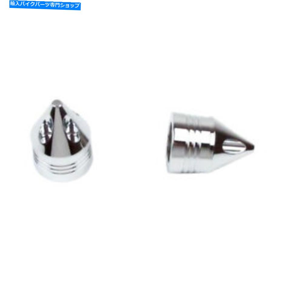 クロームパーツ クロームスパイクフロントアクスルナットカバー2000-2007ハーレーダビッドソンツーリングモデル Chrome Spike Front Axle Nut Covers 2000-2007 Harley-Davidson Touring Models【並行輸入品】