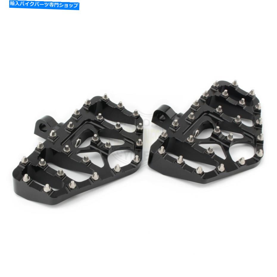 クロームパーツ ハーレーダイナツーリングスポーツスターソフテイルのための広い脂肪足のペグMXスタイルの床板 Wide Fat Foot Pegs MX Style Floorboard For Harley Dyna Touring Sportster Softail【並行輸入品】