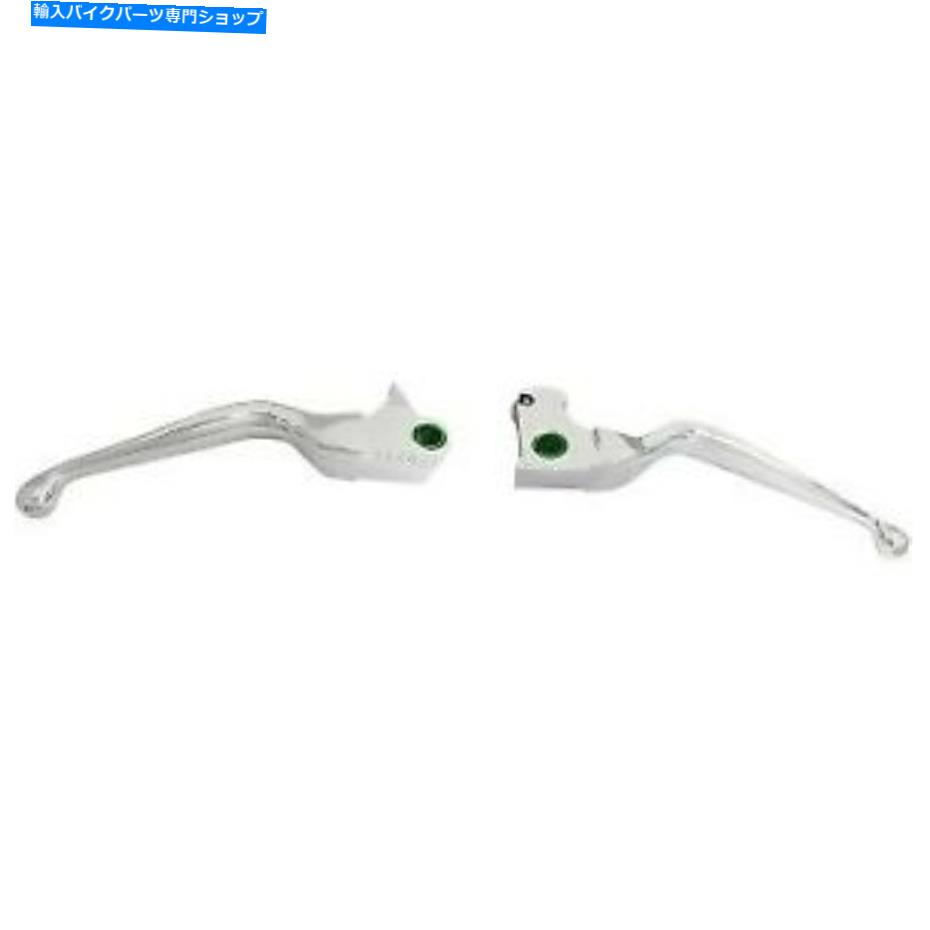 クロームパーツ ドラッグスペシャリティクロームワイドブレードブレーキ＆クラッチレバーセットトライク14-16 Drag Specialties Chrome Wide Blade Brake & Clutch Levers Set for Trikes 14-16【並行輸入品】