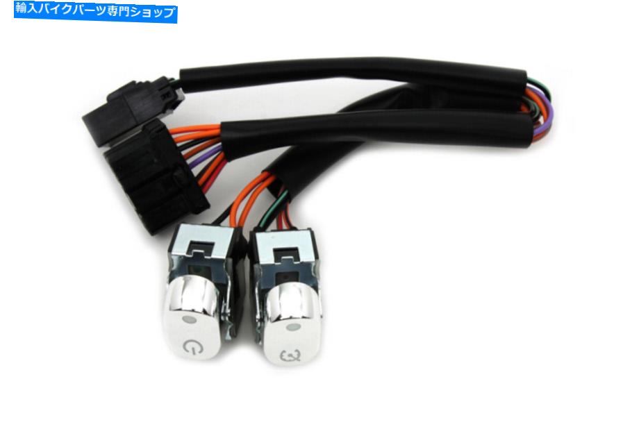クロームパーツ ロッカースタイルハンドルバースイッチキットクロームフィットハーレー - デビッドソン Rocker Style Handlebar Switch Kit Chrome fits Harley-Davidson【並行輸入品】
