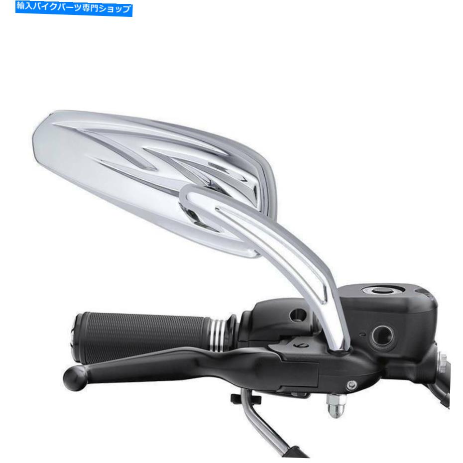 クロームパーツ Harley DavidsonとBig Dogのためのペアクロームティアドロップオートバイのバックビューミラー Pair Chrome Teardrop Motorcycle Rearview Mirrors For Harley Davidson And Big Dog【並行輸入品】