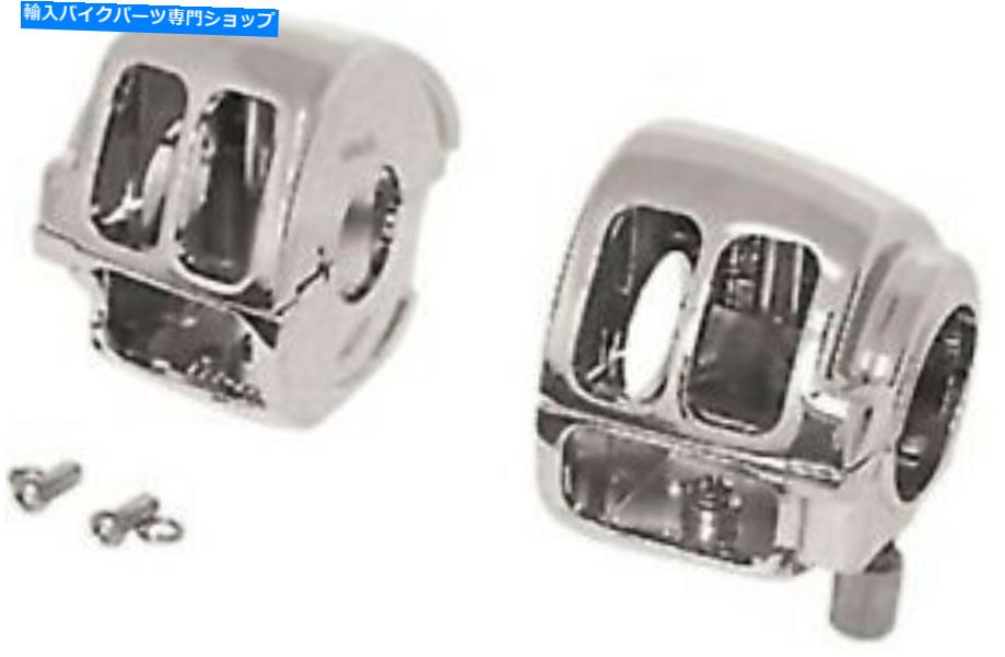 クロームパーツ ChromeハンドルバーコントロールスイッチハウジングキットSportster Chrome Handlebar Control Switch Housing Kit for Softail Dyna Road King Sportster【並行輸入品】