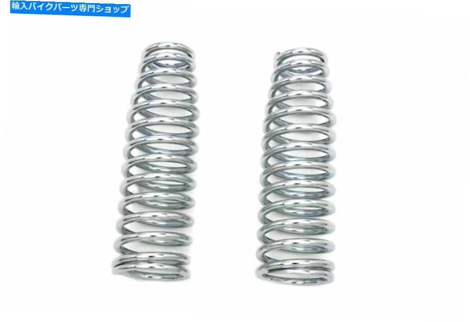 クロームパーツ Harley Davidsonによるクロム上スプリングフォークスプリングV-Twin Chrome Upper Spring Fork Springs for Harley Davidson by V-Twin【並行輸入品】 28,965円