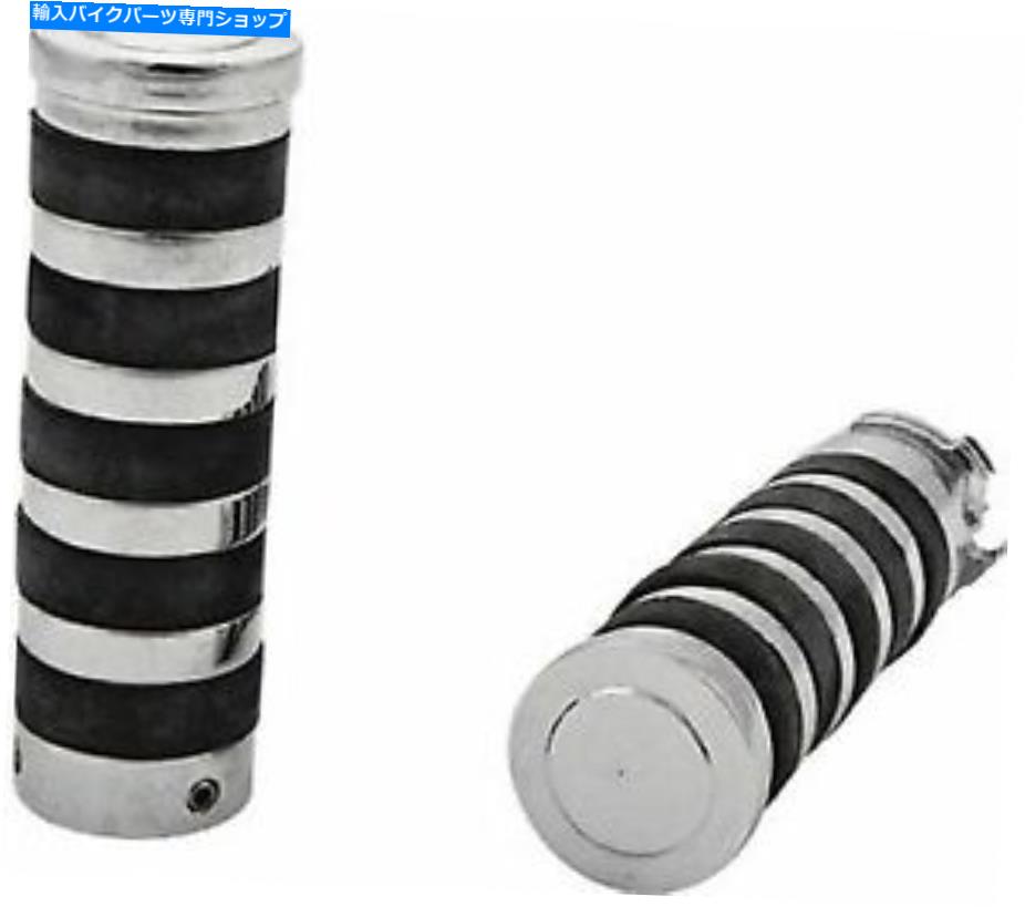 クロームパーツ ハードドライブラバーバンドOリングスタイルグリップクロームブラックfor Harley 1973-2013 HardDrive Rubber Band O-Ring Style Grips Chrome Black For Harley 1973-2013【並行輸入品】