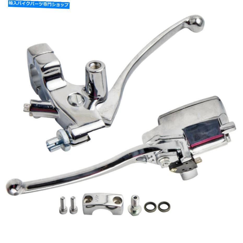 クロームパーツ ホンダシャドーサーバー1100のための25mmブレーキクラッチレバーマスターシリンダー貯水池 25mm Brake Clutch Levers Master Cylinder Reservoir For Honda Shadow Sabre 1100【並行輸入品】