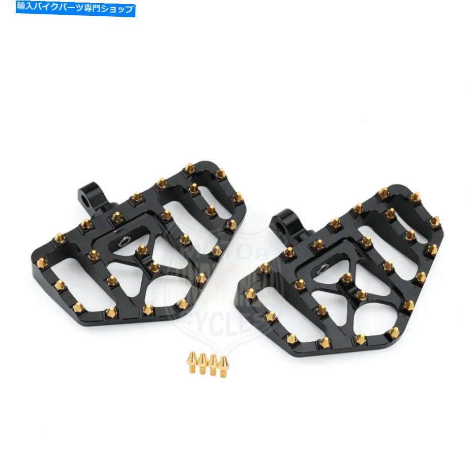 クロームパーツ ハーレーツーリングソフトスポーツスター883のための広い脂肪足のペグMXスタイルの床板 Wide Fat Foot Pegs MX Style Floorboards For Harley Touring Softail Sportster 883【並行輸入品】