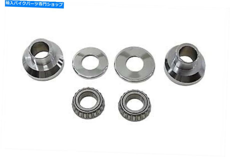 クロームパーツ クローム3度レークネックカップカップセットキットハーレービッグツインチョッパーカスタム Chrome 3 Degree Raked Neck Cups Cup Set Kit Harley Big Twin Chopper Custom【並行輸入品】