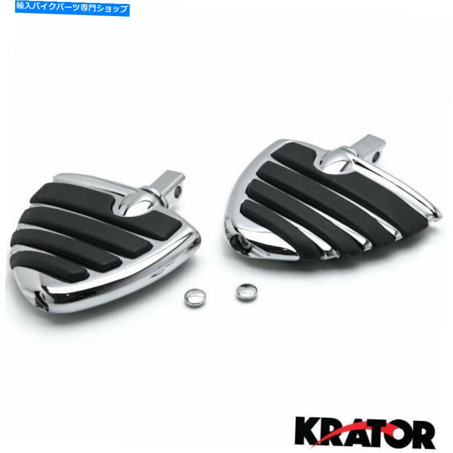 クロームパーツ 勝利クロスカントリーロードリアウイングスタイルフットペグフットレストクロームオートバイ Victory Cross Country Roads Rear Wing Style Foot Peg Footrest Chrome Motorcycle【並行輸入品】