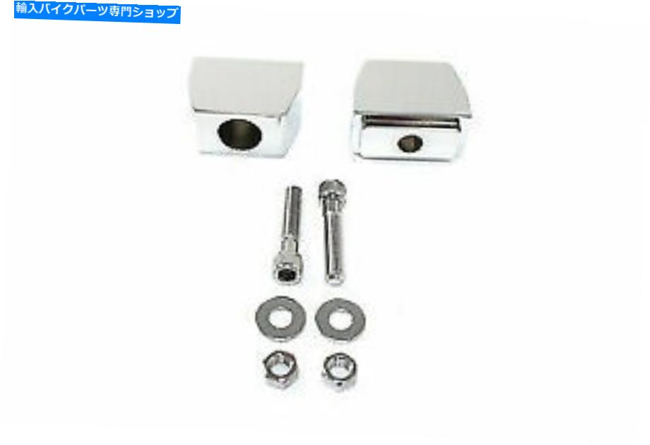 クロームパーツ V-Twinによるハーレーダビッドソンのためのクロム後部車軸アジャスターブロック Chrome Rear Axle Adjuster Block Set for Harley Davidson by V-Twin【並行輸入品】