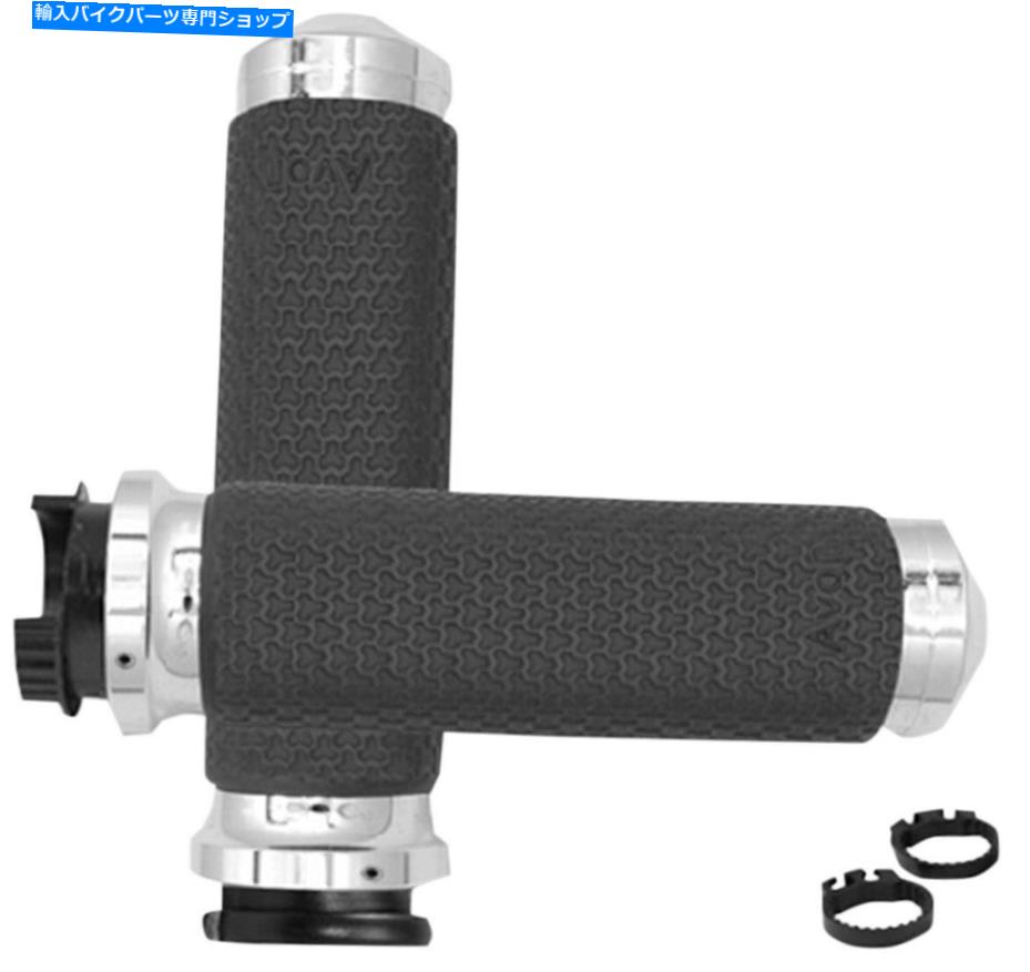 クロームパーツ エイボングリップクロームMTメモリフォーム中グリップMT-MF-63A-CH Avon Grips Chrome MT Memory Foam Medium Grips MT-MF-63A-CH【並行輸入品】