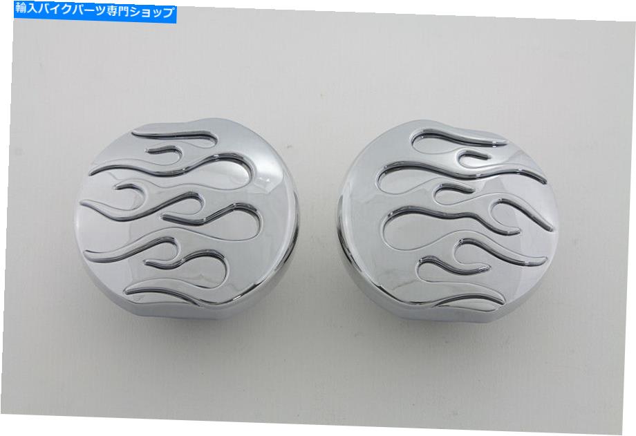 クロームパーツ Harley DavidsonのためのChrome Flame Style VentedおよびNnentedのガスキャップセット、V ... Chrome Flame Style Vented and Non-Vented Gas Cap Set,for Harley Davidson,by V...【並行輸入品】