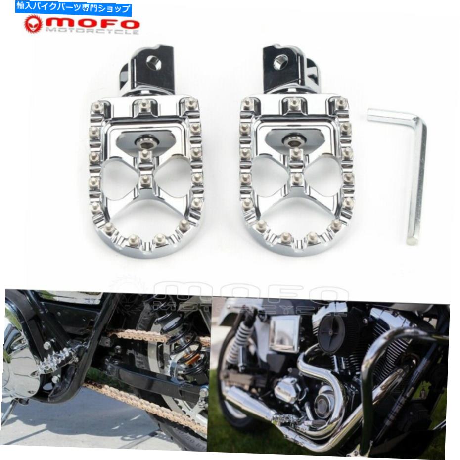 クロームパーツ Harley Suftail Deluxe Flde Fat Bob FXFBS FLSL FXST FXBRS 18アップワイドフットペグ For Harley Softail Deluxe FLDE Fat Bob FXFBS FLSL FXST FXBRS 18-UP Wide Foot Peg【並行輸入品】