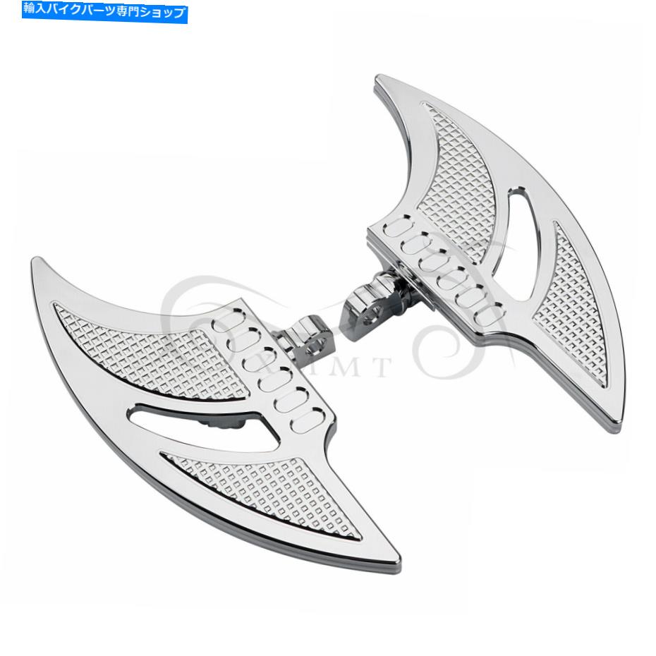 クロームパーツ Harley Touring Trike SuspailのためのChromeリアの乗客の床板の足のペグの残り Chrome Rear Passenger Floorboard Foot Peg Rest For Harley Touring Trike Softail【並行輸入品】