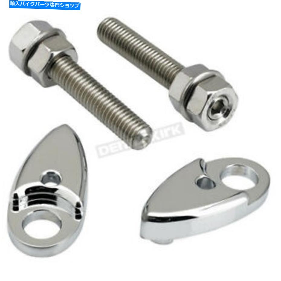 クロームパーツ ジョーカーマシンクロームデュアルラットアイサイドレールアダプター - 05-55-4c Joker Machine Chrome Dual Rat Eye Side Rail Adapters - 05-55-4C【並行輸入品】