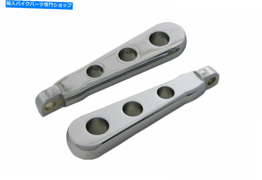 クロームパーツ Harley DavidsonによるクロムスプーンフットペッグセットV-Twin Chrome Spoon Footpeg Set for Harley Davidson by V-Twin【並行輸入品】