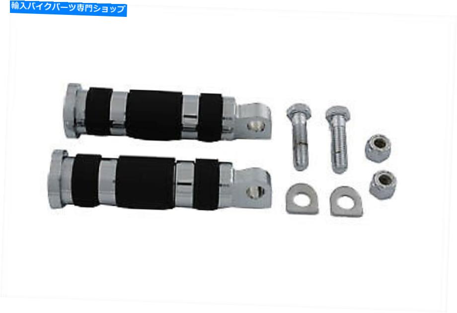 クロームパーツ Chrome Magna Ring Style旅客足のセットフィットハーレーダビッドソン Chrome Magna Ring Style Passenger Footpeg Set fits Harley-Davidson【並行輸入品】