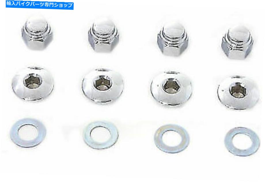 クロームパーツ ロッカーシャフトエンドナットストッククロームアレンタイプHarley Davidson by V-Twin Rocker Shaft End Nut Stock Chrome Allen Type for Harley Davidson by V-Twin【並行輸入品】