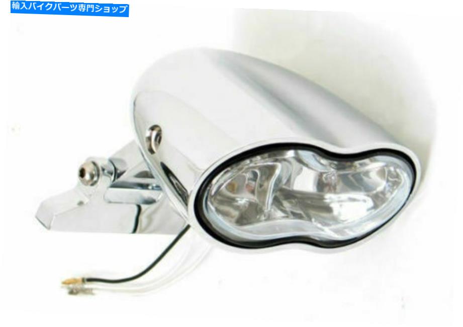 クロームパーツ クロームデュアルビームヘッドライト4 HDハーレーダビッドソンETライトオートバイメトリックバイク Chrome Dual Beam Headlight 4 hd Harley Davidson ET Light Motorcycle Metric Bike【並行輸入品】