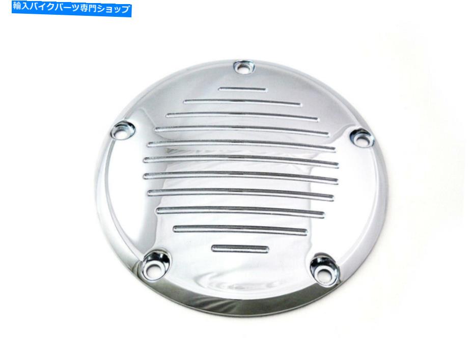 クロームパーツ クロム溝付き5ホールダービーカバーフィットハーレーダビッドソン Chrome Grooved 5-Hole Derby Cover fits Harley-Davidson【並行輸入品】