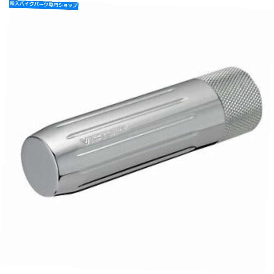 クロームパーツ 新しい勝利2879649-156クロームビレットグリップ NEW VICTORY 2879649-156 CHROME BILLET GRIPS【並行輸入品】