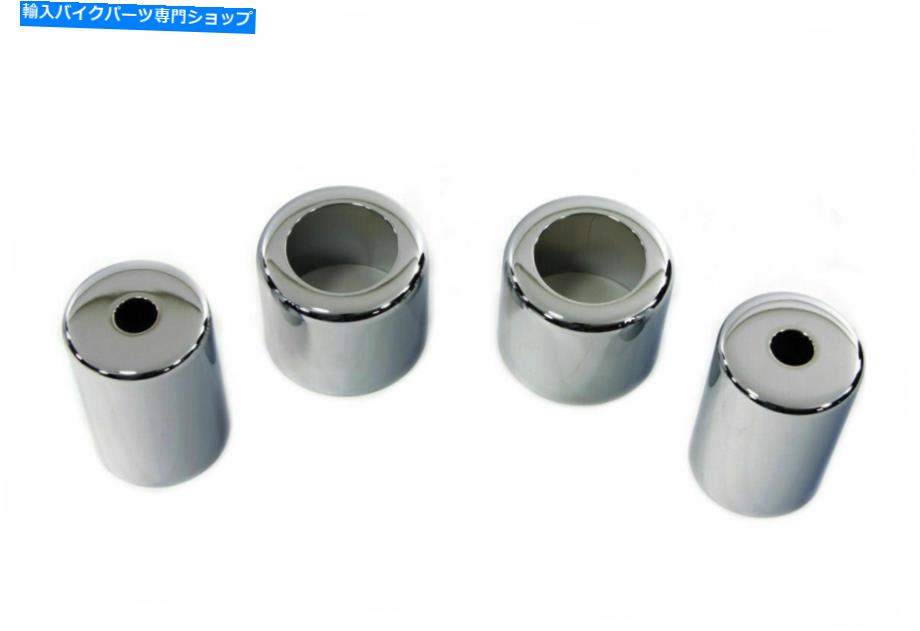 クロームパーツ Harley DavidsonがV-TwinによるChromeスプリングフォークスプリングカバー Chrome Spring Fork Spring Cover Set for Harley Davidson by V-Twin【並行輸入品】